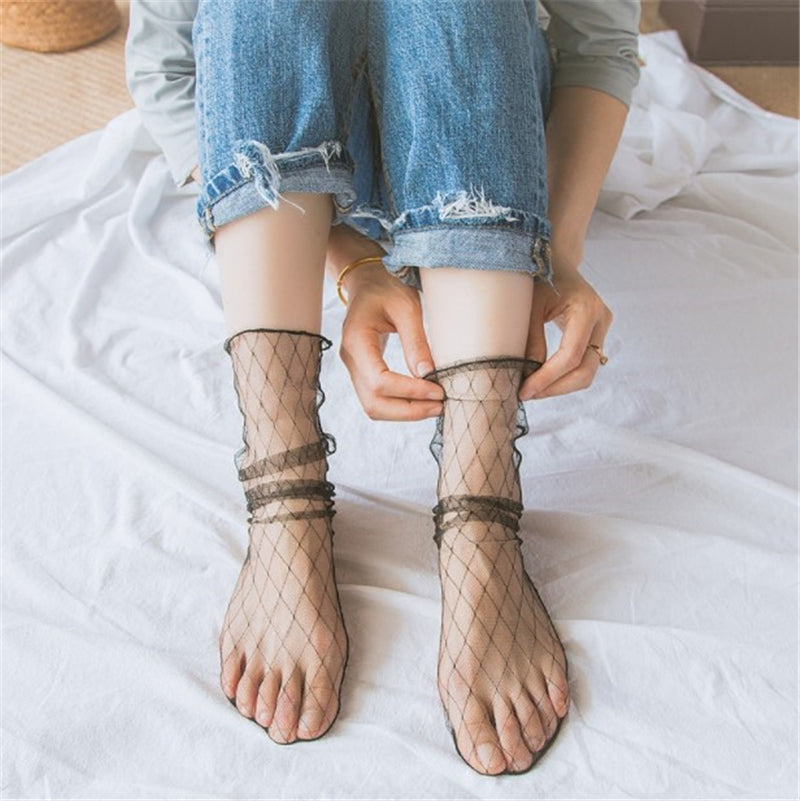 Mesh Ankle Tulle Socks - 7 Styles