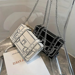 Mia 2D Illustrated Mini Crossbody Bag