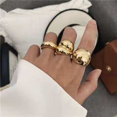 Minimalist Bubble Band Rings - Gold or Silver