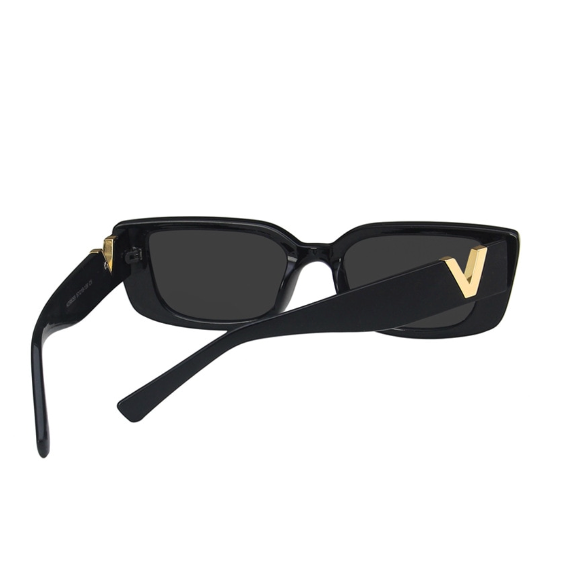 Mira V Embossed Rectangle Sunglasses
