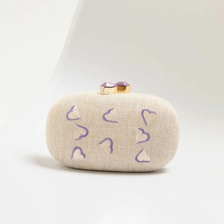Miyako Floral Embroidered Clutch