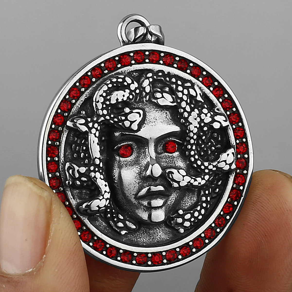 Mythical Snake Head Medusa Diamond Necklace