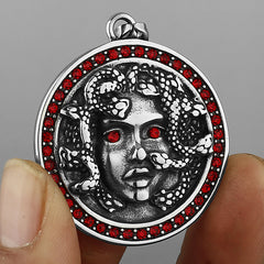 Mythical Snake Head Medusa Diamond Necklace
