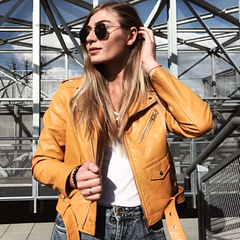Natalie Faux Leather Cropped Motorcycle Jackets - 5 Colors