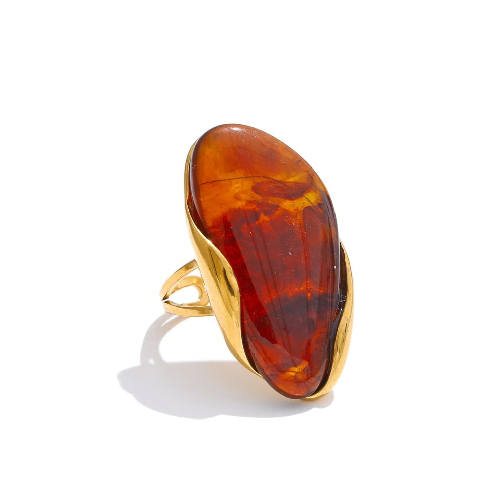 Niew Geometric Resin Cocktail Rings