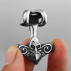 Nordic Viking Head Necklace