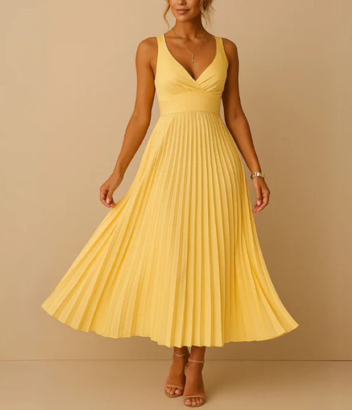 Strap Folding Elegant Party Dress