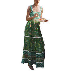 Clothing Spaghetti-strap Floral Print Dress Fashion