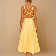 Strap Folding Elegant Party Dress