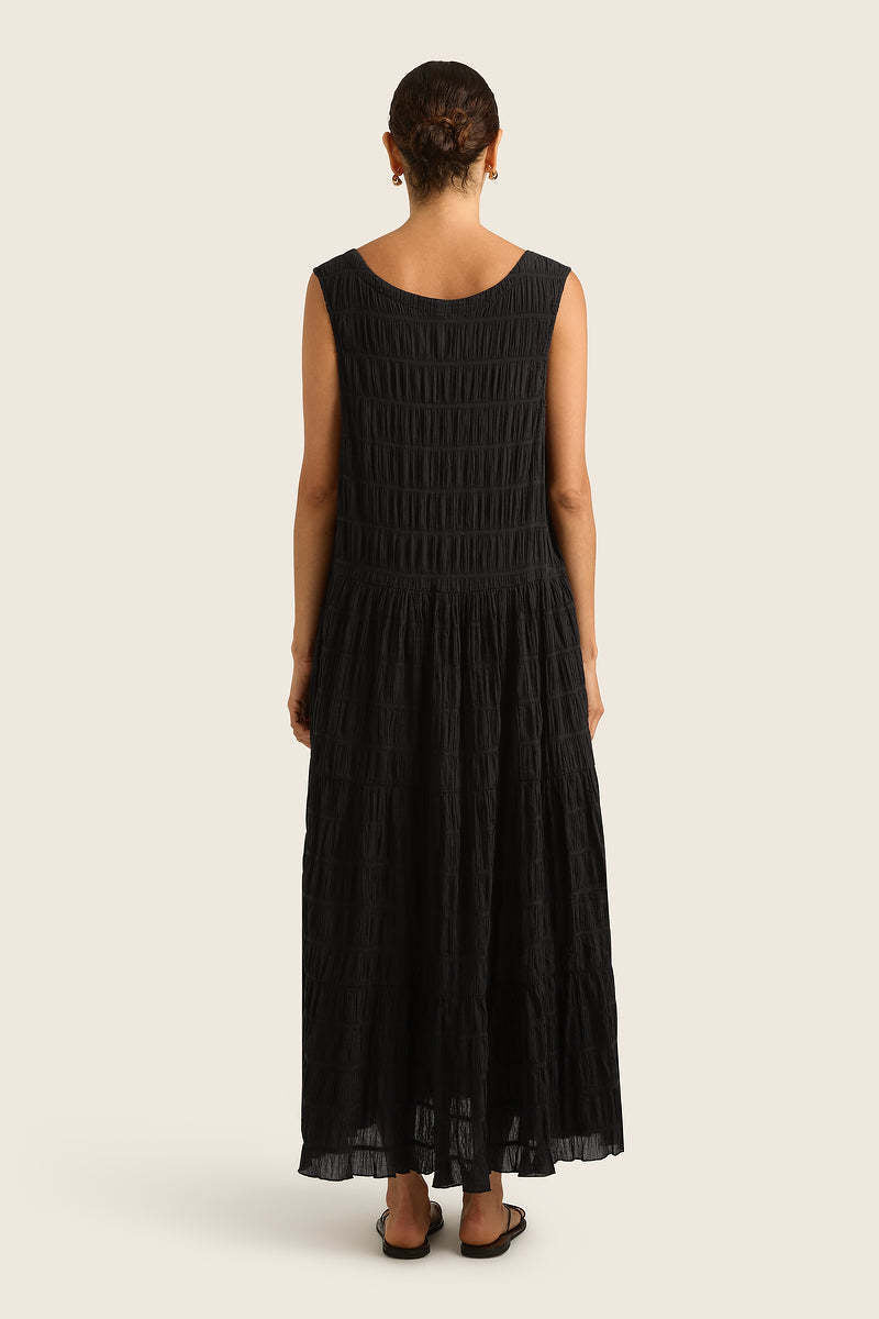 Solid-color Loose Sleeveless Chiffon Dress For Women