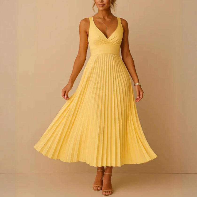 Strap Folding Elegant Party Dress