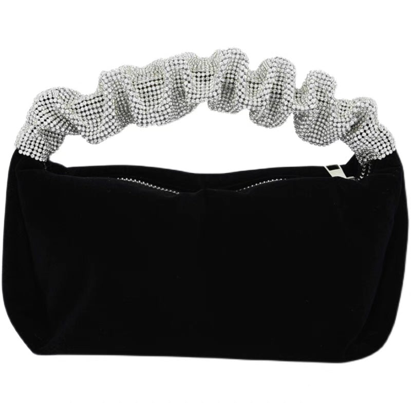 Maeve Sequin Velvet Pouch Bag
