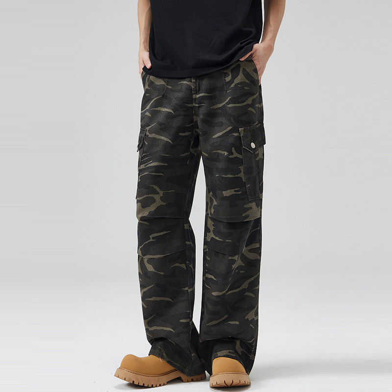 Paratrooper Camouflage Cargo Pants Men And Multi-pocket