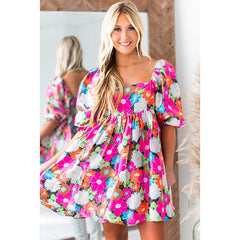 Holiday Puff Sleeve Dress Women