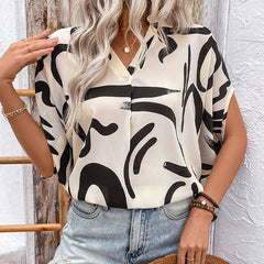Loose Printed Shirt For Women