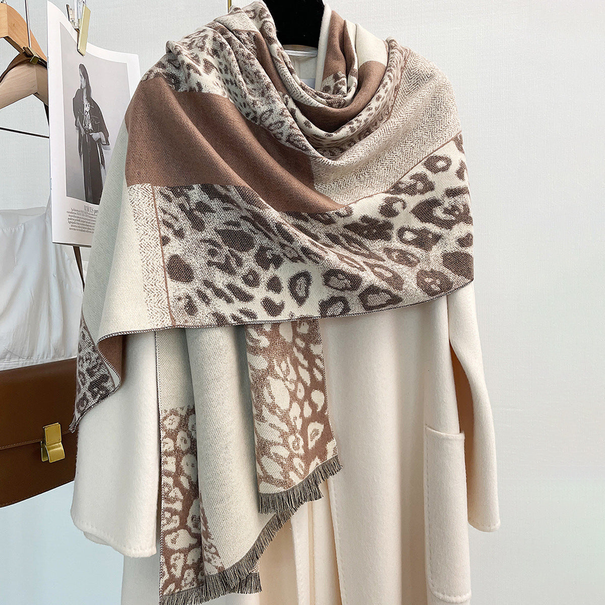 Four Seasons Leopard Print Shawl