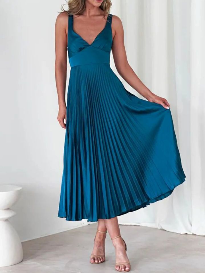 Strap Folding Elegant Party Dress