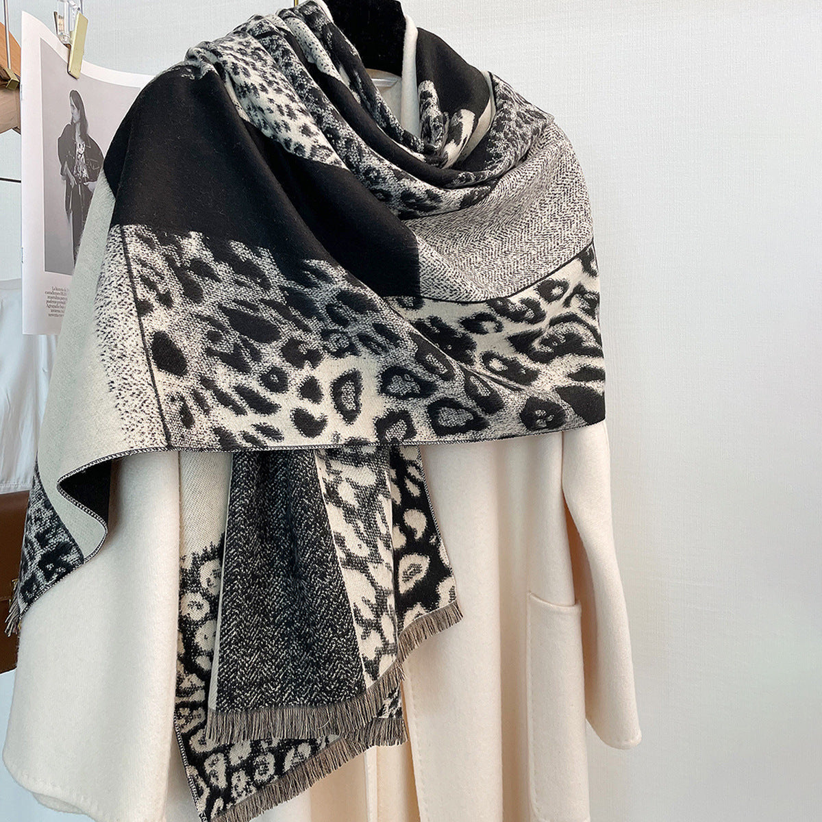 Four Seasons Leopard Print Shawl