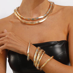 Carmo Multi Thread Pearl Golden Bib Necklace