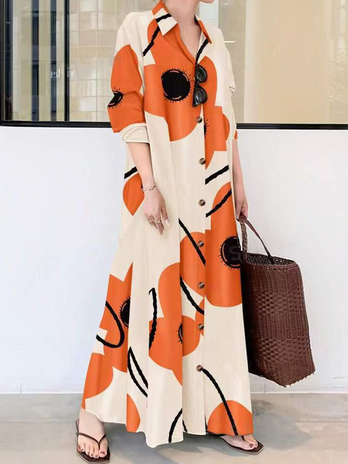 Printed Loose And Elegant Dress
