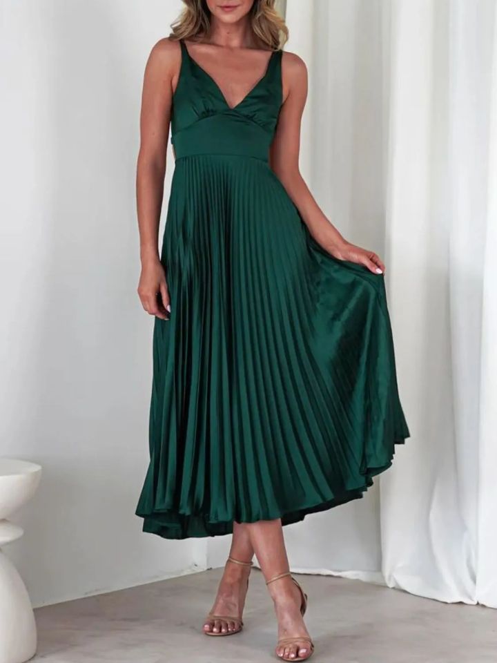Strap Folding Elegant Party Dress
