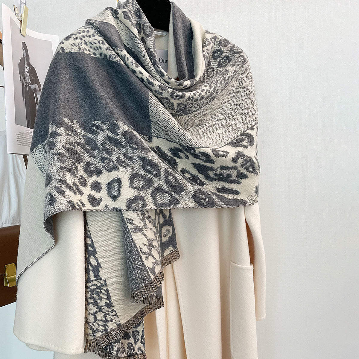 Four Seasons Leopard Print Shawl
