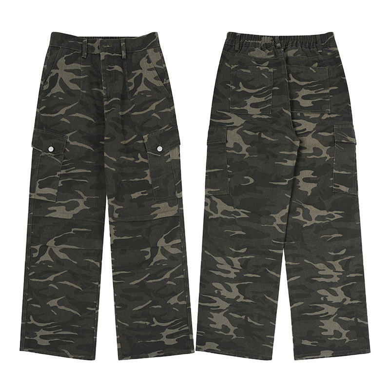 Paratrooper Camouflage Cargo Pants Men And Multi-pocket
