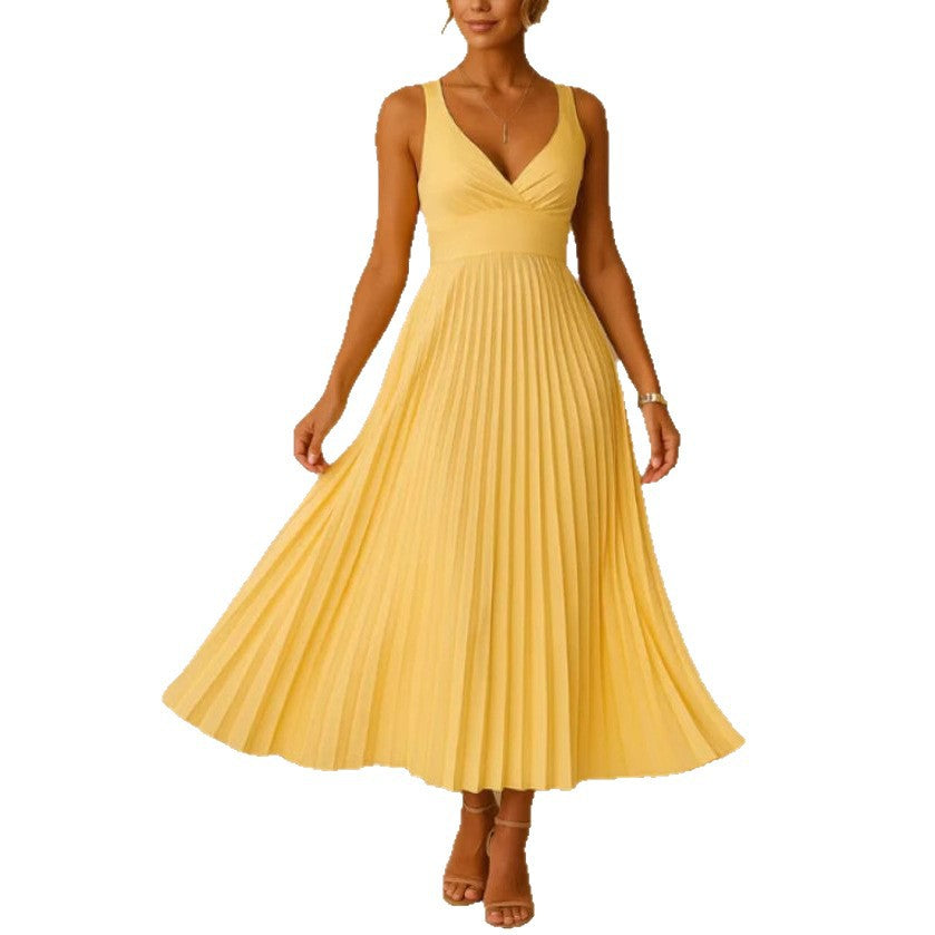 Strap Folding Elegant Party Dress