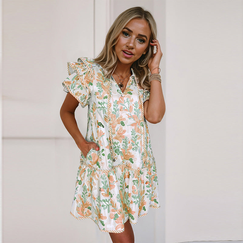 Personalized Floral Print Dress Women