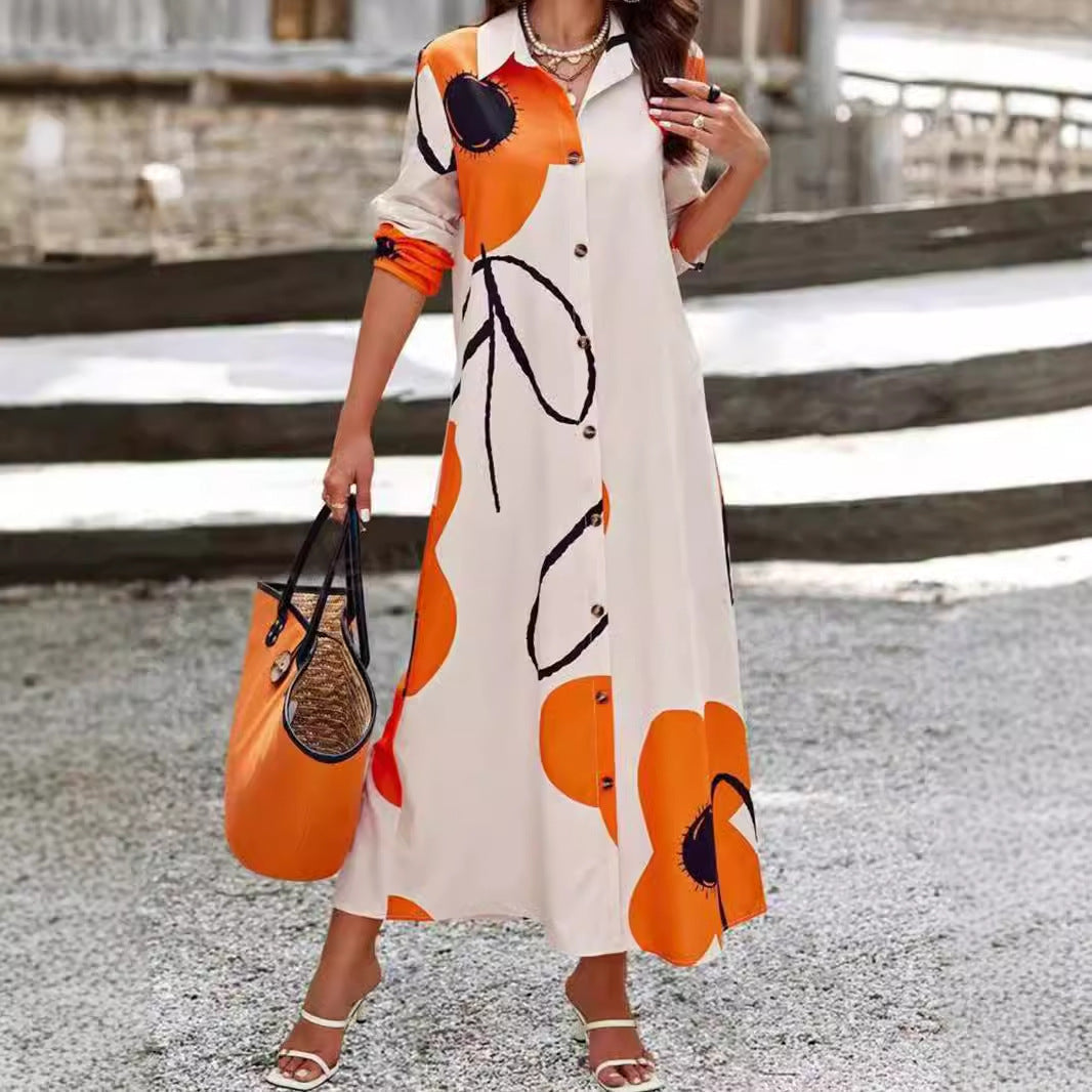 Printed Loose And Elegant Dress