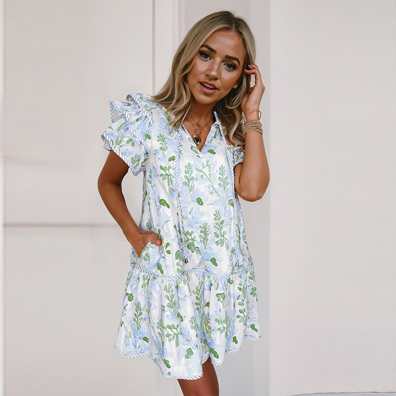 Personalized Floral Print Dress Women