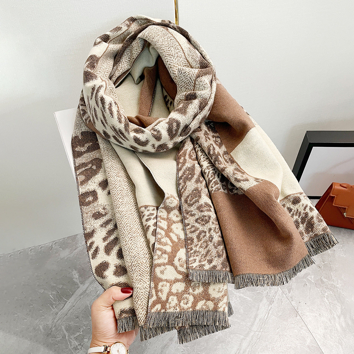 Four Seasons Leopard Print Shawl