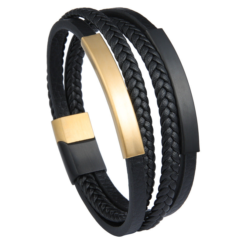 Multi Braids Leather Bracelet