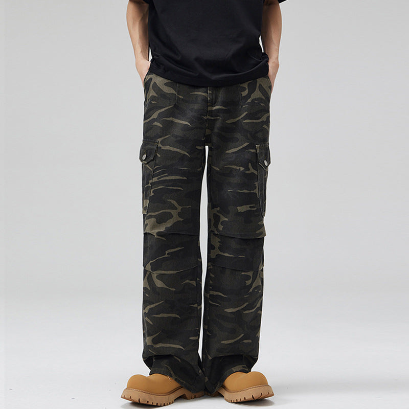 Paratrooper Camouflage Cargo Pants Men And Multi-pocket