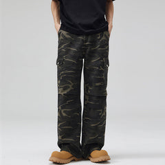 Paratrooper Camouflage Cargo Pants Men And Multi-pocket