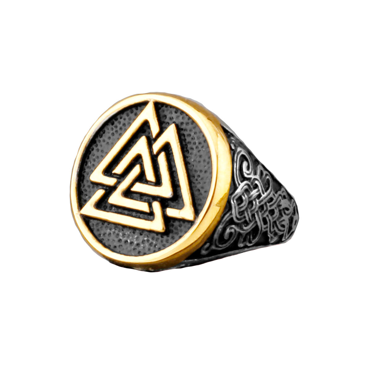 Odin Triangle Rune Signet Ring