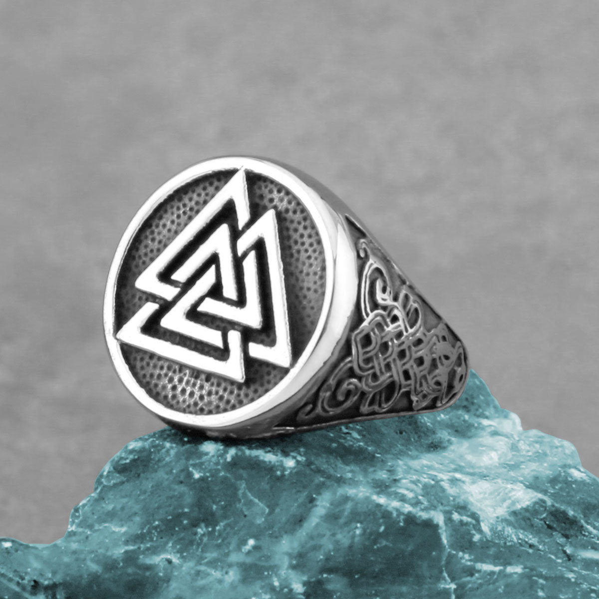 Odin Triangle Rune Signet Ring