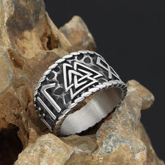 Odin Valknut Rune Amulet Ring