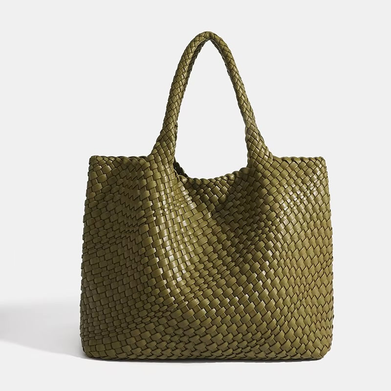 Eivissa Faux Leather Woven Totes - 16 Colors