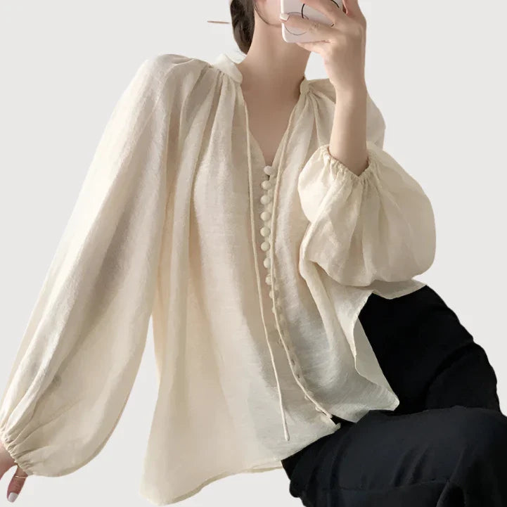 Paiye Victorian Button Blouse