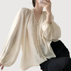 Paiye Victorian Button Blouse