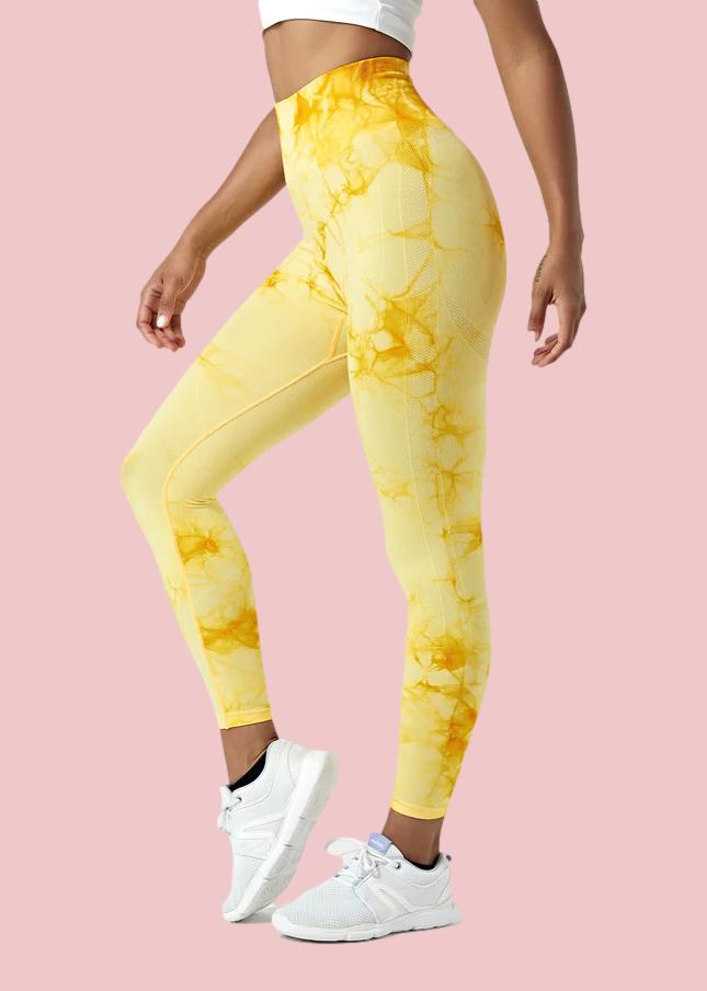 Seamless Flow High Waisted Tie Dye 7/8 Leggings