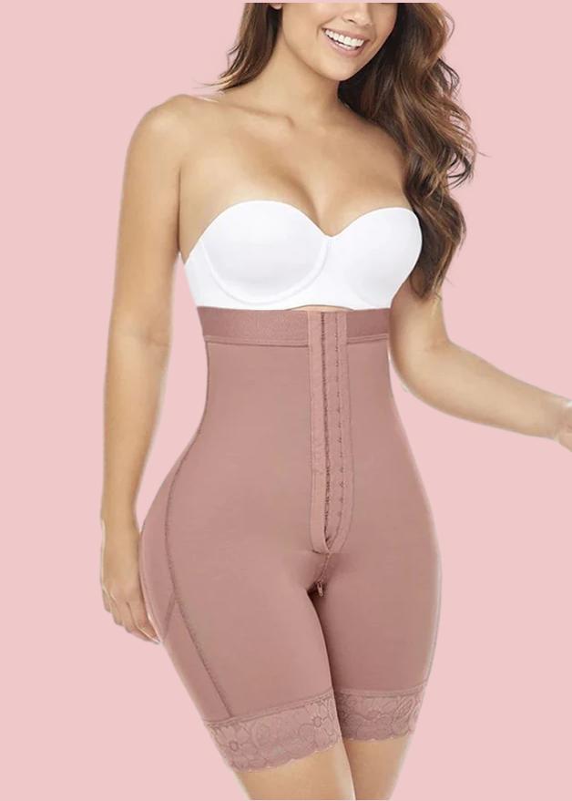 High Waist Tummy Control Adjustable Front Closure Shorts