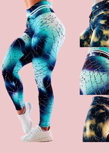 Christmas Feng Water Drops 3D Printed Yoga Leggings