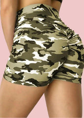 Camo Print Butt Lift Yoga Shorts