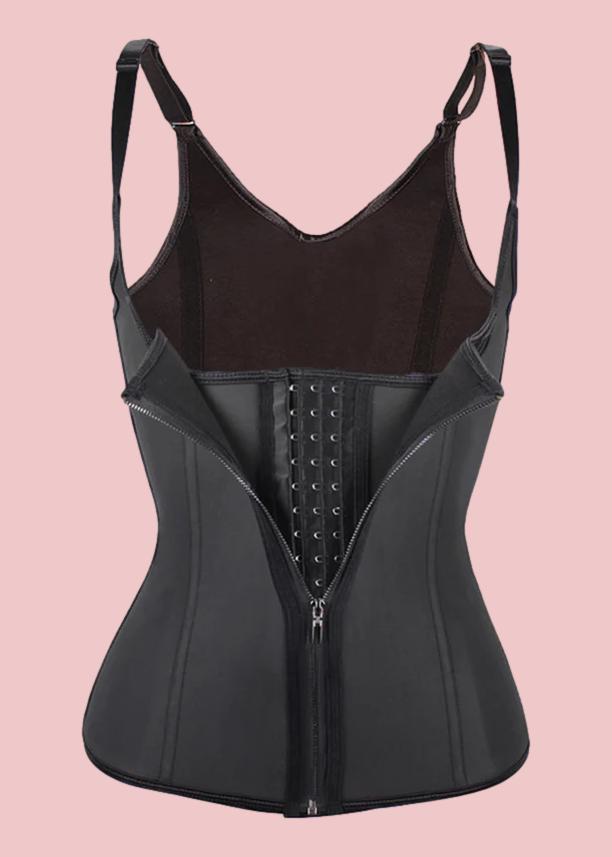 Waist Trainer Corset Vest Steel Boned Tummy Control Neoprene Shaper Tank Top With Adjustable Straps