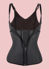 Waist Trainer Corset Vest Steel Boned Tummy Control Neoprene Shaper Tank Top With Adjustable Straps