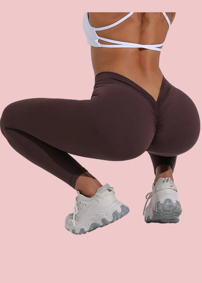 High Waist Back V Butt Lifting Fitness Naked Yoga Pants
