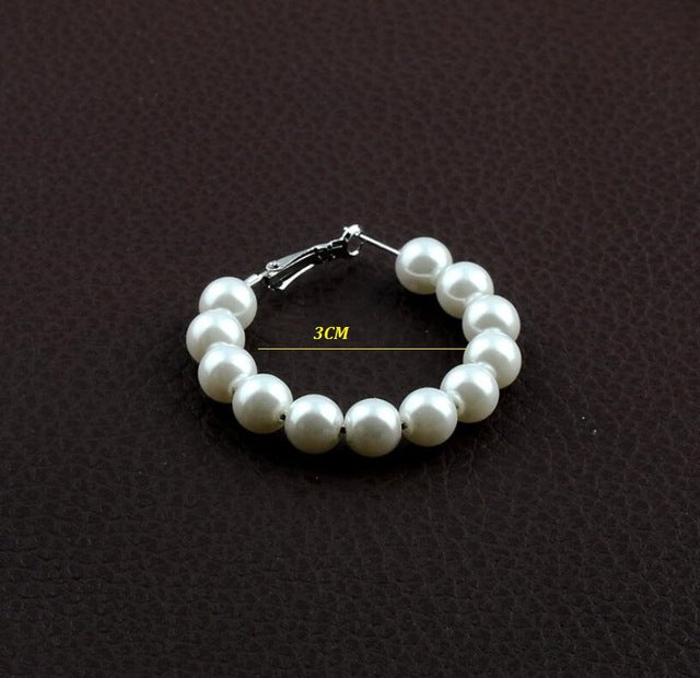 Pearl Hoop Earrings