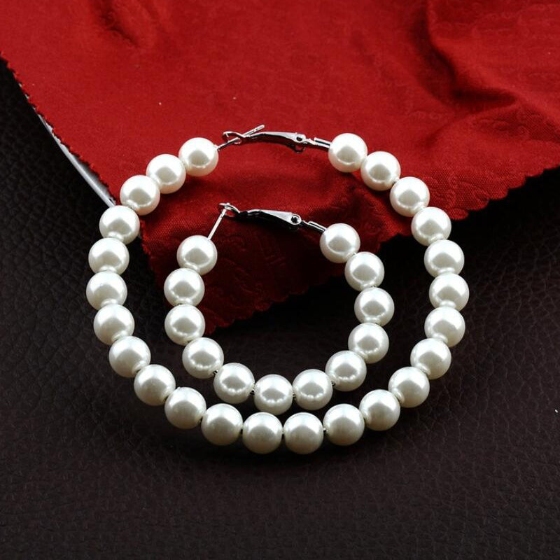 Pearl Hoop Earrings